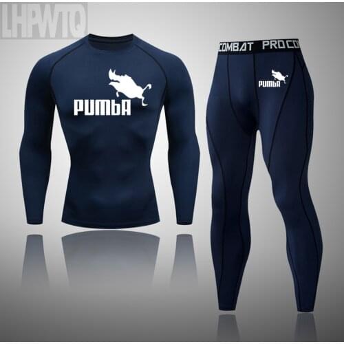 Mens Compression Sport Thermal Underwear Tracksuits Joggers Training Fitness Gym Long Johns Rashguard Clothes Running Set Men