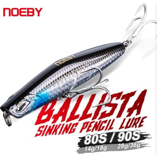 Noeby Fishing Lures Wobblers 80 99mm 14 18 28 36g Long Casting Sinking Pencil Artificial Hard Bait for Bass Trout Fishing Lure