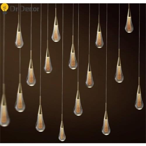 Post-Modern Luxury Pendant Lights Lighting LOFT Staircase Hall Villa Pendant Lamp Indoor Lighting Home Decor Glass Hanging Lamps