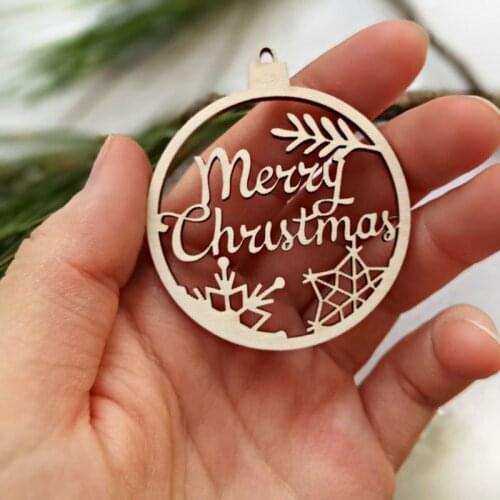 50x Merry Christmas wooden sign laser cut Merry Christmas wood ornament christmas tree decorations