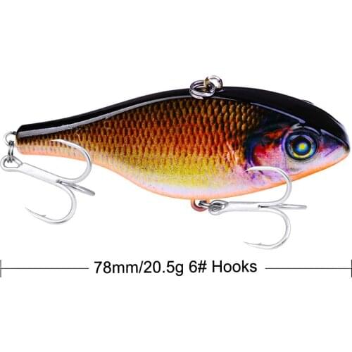 New Fishing Crankbaits 1Pcs 7.8cm 20.5g With High Carbon Steel Fish Hooks VIB Floating Fishing Lure Wobblers Artificial Bait