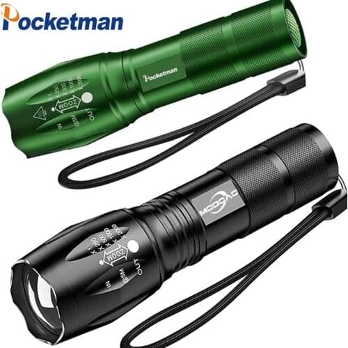 40000 LM LED Tactical Flashlight IPX6 Waterproof Flashlight Super Bright LED, Zoomable LED Flashlight for Hiking, Camping