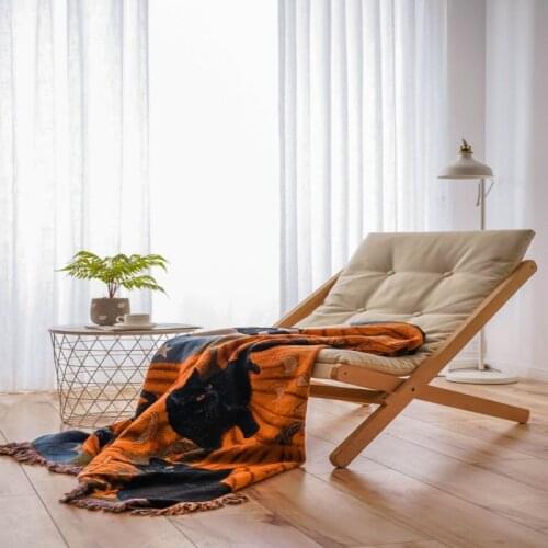 Halloween Tassel Woollen Blanket Sofa Throw Cotton Linen Blanket Living Room Bed Spead Chair Cover