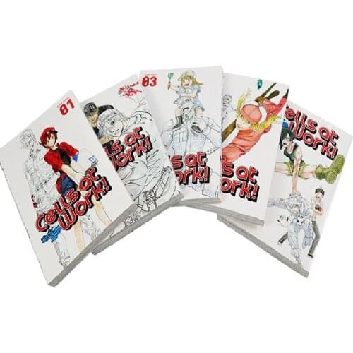 Random 1 Book Cells at Work! English Manga Book Teens Youth Adult Health Knowledge Science Cartoon Comic Anime Libros Book