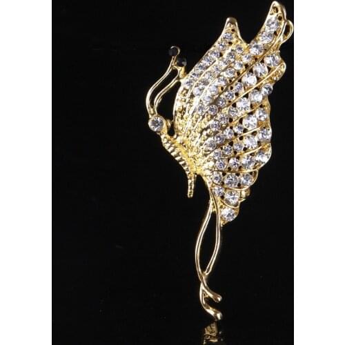 Rhinestone Leaves Brooch Jewelry For Women/men Fashion Jewelry Brooch Pins Metal Scarf Wedding Gift Diy Jewellery Accessories
