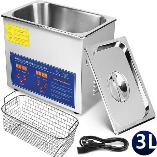 Ultrasonic Cleaning Machine Cleaner 3L for Jewelry Glasses makeup brush cleaner