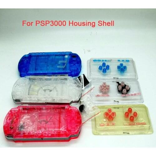 High Quaity Shell Case Housing For PSP3000 Transparent Color For PSP 3000 House Repair Parts With Little Parts
