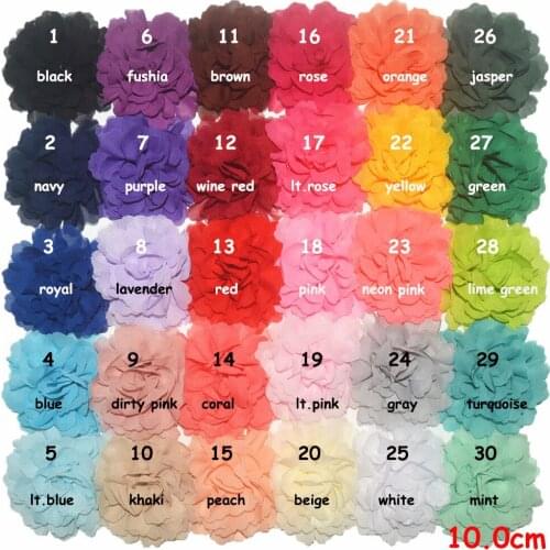30 pcs/lot , Baby Girls Chiffon Flower Hair Clip, Fabric flower on alligator clip for wedding brooches
