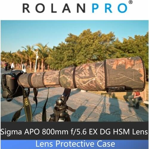 ROLANPRO Lens Camouflage Coat Rain Cover for for Sigma APO 800mm f/5.6 EX DG HSM Lens Protective Case For Nikon Canon SLR