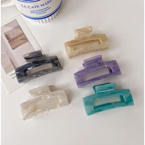 Women Vintage Hair Clip Female Korean Elegant Acetate Hair Claw Lady Back Head Big Shark Clip