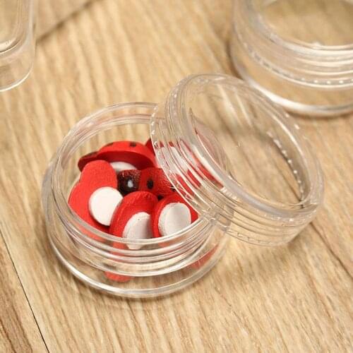 100 Pcs 5ml Clear Plastic Pot Jars Cosmetic Containers Sample Container Mini Bottle MH88