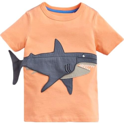 Little maven children 2020 summer new baby boys clothes animal applique brand short sleeve t shirt boy tee tops