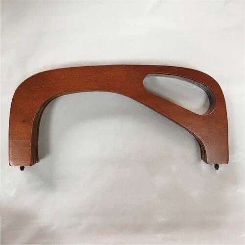 25cm Nature Wooden Purse Frame Bag Diy Screw Hole Handbag Accessories Women Bag Handle Wooden Bag Parts Purses And Handbags
