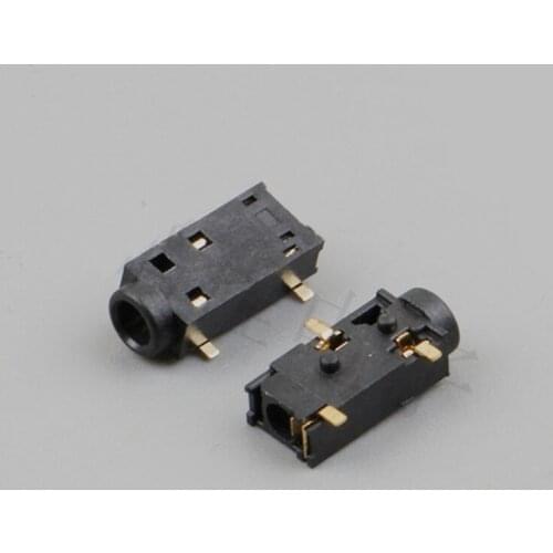 3P 2.5mm headphone jack 3 foot patch 2 fixed foot 2.5MM audio socket interface