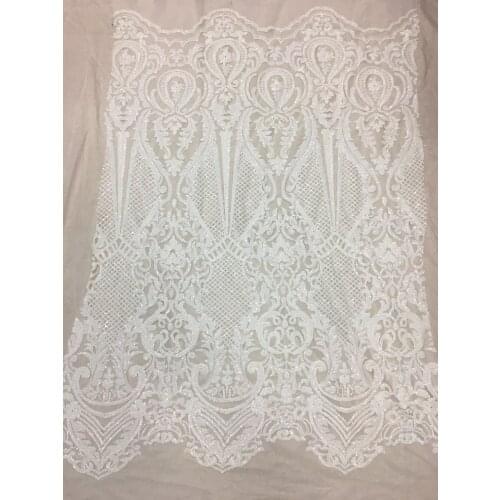 5yards jj810 good quality nice dobby sequin embroidery net mesh lace fabric for evening dress/wedding