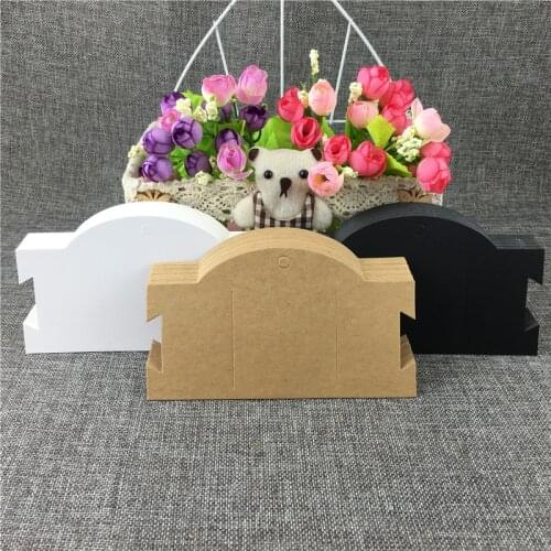 50PCS/Lot 16x9cm Jewelry Hair Clip Bracelet Choker Card Kraft Blank Displays Packaging Fashion Design Card Accept Custom Logo