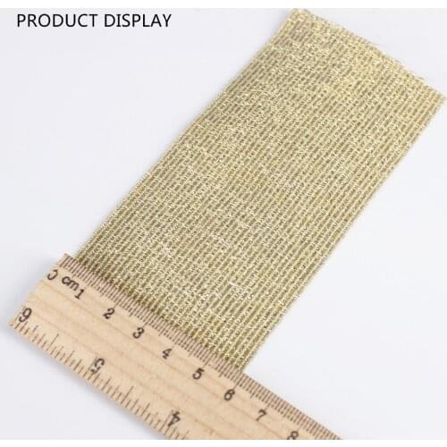 59mm Gold Elastic Stretch Ribbon Tape Trim Band Strap Webbing Applique Sewing Supplies cinta for Costume Belt 20yd/T1170