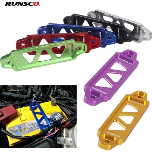 Aluminum Billet Car Battery Tie Down Fasten Bracket Holder Brace For Honda Civic ACURA INTEGRA