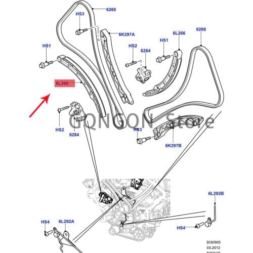 CAR timing chain plate 2010 -2021lan dro ve rdi sco ver y4r ang ero ver ran ger ove rsp ort ran ger ove rve lar Tensioner-Timing