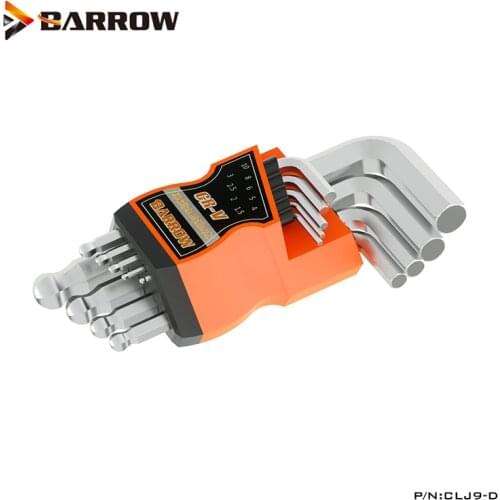Barrow Short Ball Head Six Angle Wrench Set Water Cooling Computer Case Tools Gadget Set ,CLJ9-D