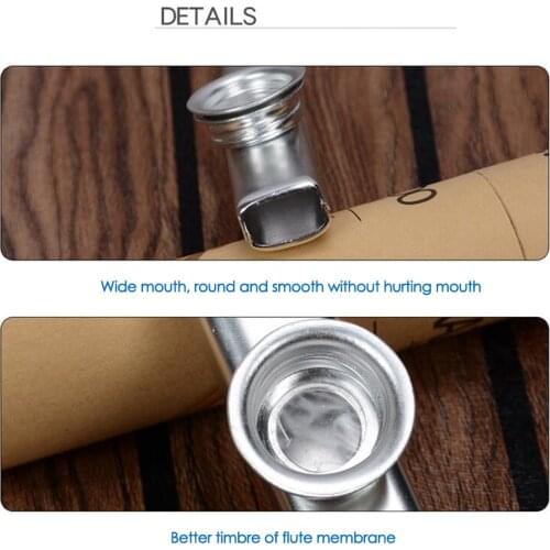 Portable Aluminum Kazoo Aluminum Flute Mouth Flute for Beginners Kids Adult Gifts Woodwind Musical Instrument
