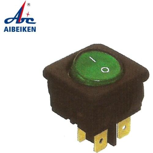 Mini Illumated Rocker Switch Boat Switch 4pins square 20A/125VAC15A/250VAC 35A/12VDC ON-OFF RK1-05