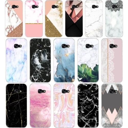 103 Pink Blue Ink Marble 02 Soft Silicone Tpu Cover phone Case for Samsung a3 2016 a5 2017 a6 plus a7 a8 a9 star lite s 6 7 8 9