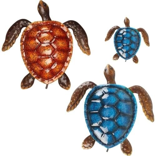 Turtle Wall Decor Art Animal Statue Sculpture Hanging House Office Bathroom Fairy Garden Yard Fence Gift