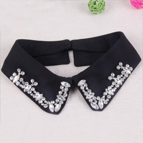 2018 fashion new round false shirt Fake Collar White decoration false sharp black shirt fake collar detachable collars for women