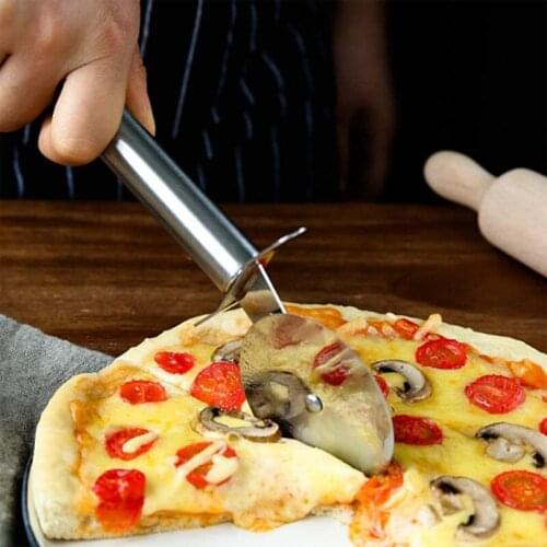 Pizza Knife Stainless Steel Pizza Single Wheel Cut Tool Household Pizza Knife Wheels Scissors Diameter 6.5CM Family Kitchen Tool