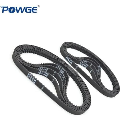 POWGE 10pcs T2.5 Timing belt Perimeter 232.5 245 265 272.5 275 Width 6mm Teeth 93 98 106 109 110 T2.5X245 synchronous T2.5X265