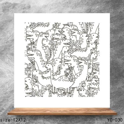 ZhuoAng Dinosaur Clear Stamps/Silicone Transparent Seals for DIY scrapbooking photo album Clear Stamps