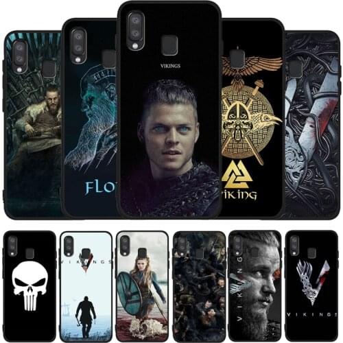 Ragnar Lothbrok Vikings Black Phone Case For Samsung Galaxy A71 A51 A41 A31 A20E A10 A20 A40 A50 A70 M30S M20 A7 A8 A9 2018