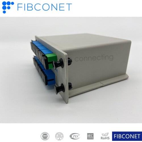 FTTH Sc Upc APC 0.9mm Plug-in Module Splitter Fiber Optic Cassette Type PLC Splitter