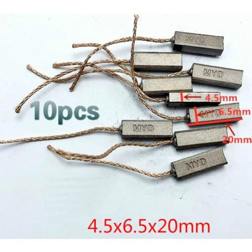 10pcs for VW Hyundai Geely ziyoujian Car Generator Brush Regulator Rear Outlet Line 4.5x6.5x20mm 4.5x6.5x16mm