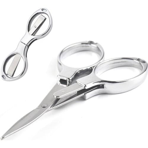 10Pcs Stainless Steel Folding Scissors Fold Fishing Scissor Cutter Embroidery Scissors Tobacco Camping Scissors Cut Line Cutting