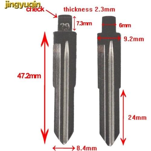 Jingyuqin NO.29 Replacement Key Blade for Hyundai Sonata Santa fe Refine Remote #29 Folding Flip Key Blade