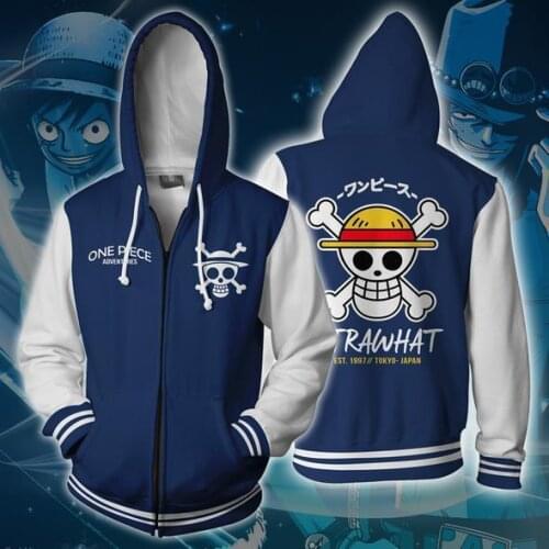 New 3D One Piece Hoodie Men Women Japanese Anime Hoodies The Pirate King Luffy Hoodie Sweatshirts Pullover Tops
