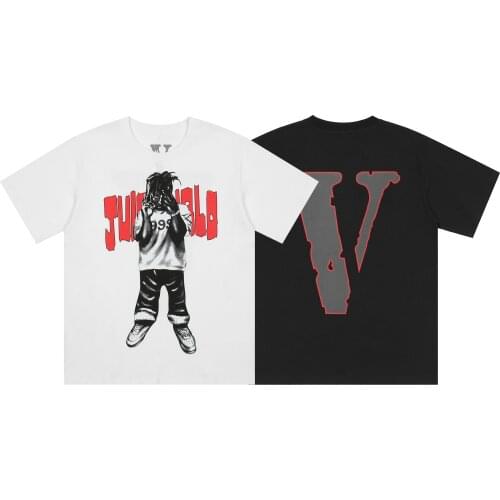 VLONE short-sleeved female couple loose street T-shirt hip-hop trend mens cotton casual letter printing V 9565
