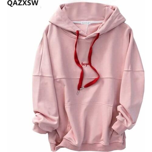 2019 Spring And Autumn New Fashion Female Sweatshirts Thin Korean Wave Student Loose BF Style Hooded Coat Harajuku Style SY006