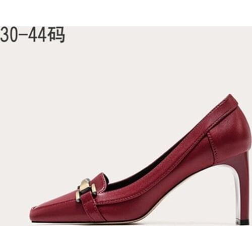 Small size platform high heels women 2021 spring new large size square head shallow mouth single shoes banquet dress work shoes