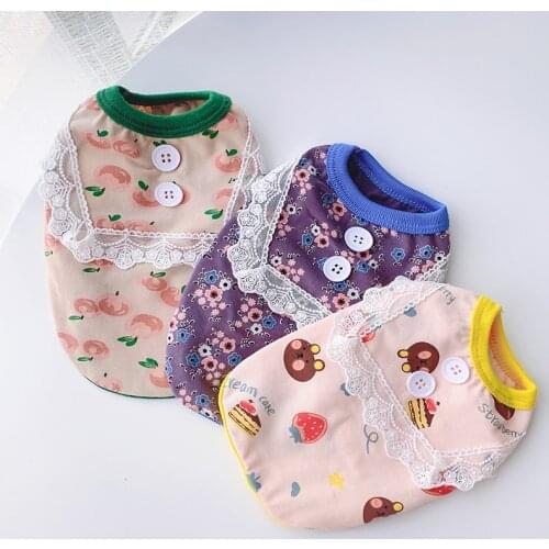 Small Dog Vest Summer Pet Clothes Cat Yorkshire Terrier Pomeranian Shih Tzu maltese Poodle Bichon Schnauzer Clothing Dog Costume