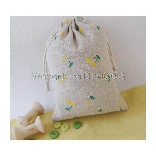 100pcs/lot CBRL jute/linen/flax drawstring bags&pouch for cosmetic/jewelry,Various colors,size customized,wholesale