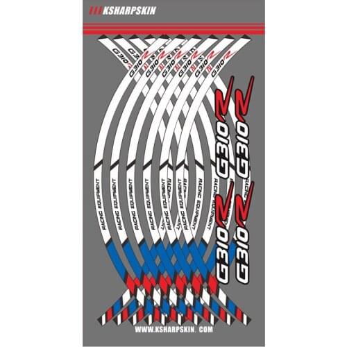 12 Strips Motorcycle Wheel Sticker Reflective Rim Stripe outer Rim Accessory Stickers decals For G310R