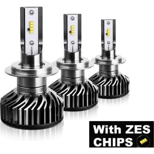 2 Pcs 12000LM 100W 12V H4 H8 H9 H1 H11 9005 HB3 9006 H16 LED bulb mini h7 led canbus Auto car headlight lamp Headlamps ZES beads