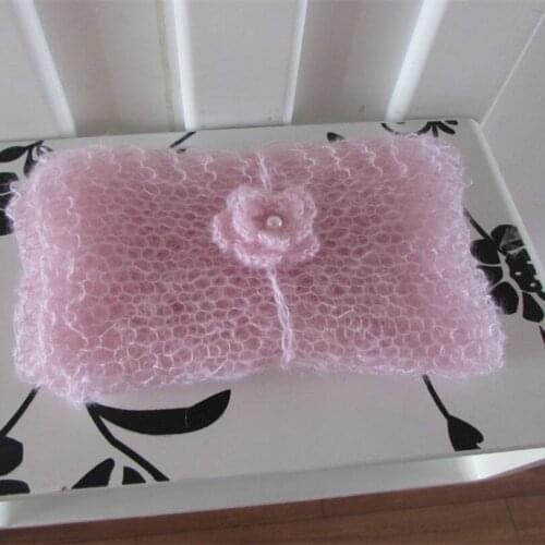40cmX80cm Handmade Stretch Mohair Wrap With Headband Set Newborn Wrap With Hair Band Set Baby Photo Prop