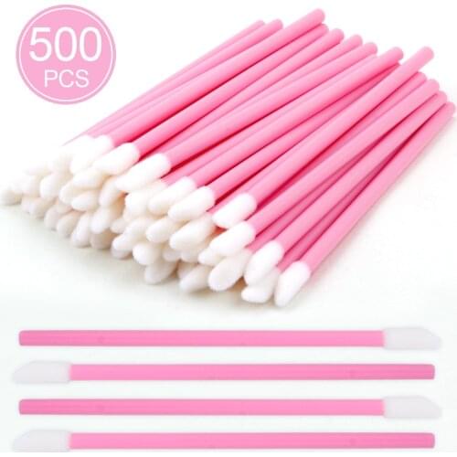 500/1000Pcs Disposable Lip Brush Eyelash Makeup Brushes Lash Extension Mascara Wands Cleaner Applicator Cosmetic Lip Glossy Pen