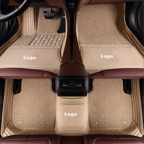 Custom car floor mats leather for auto Porsche Cayenne Cayman Macan panamera 718 Boxster auto foot mats car accessories carpet