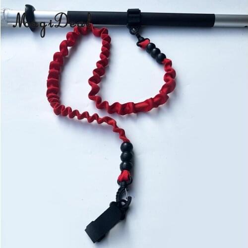 Safety Adjustable Coiled Stretch Kayak Canoe Boat Paddle Board Leash Bungee Rope Fishing Rod Holder Lanyard Tether & Swivel Clip
