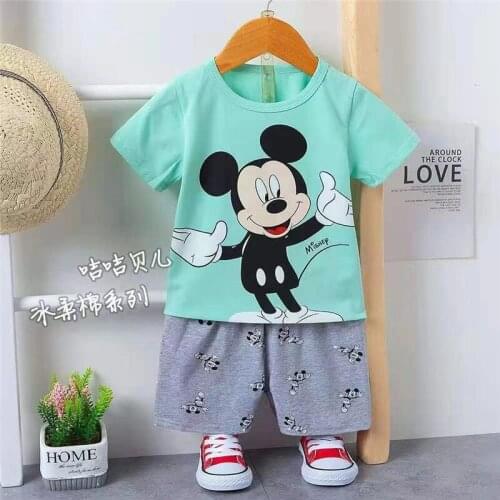 Disney Designer Mickey Mouse Boys Pyjamas Bambi Toddler Pajamas Snow White Children Clothes Sets Minnie Cartoon For Kids Girls